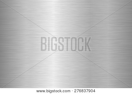 Brushed Metal Texture. Steel Background. Vector Illustration.