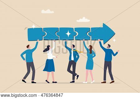 Team Collaboration For Success, Teamwork Or Cooperation, Employee Participation Or Organization, Par