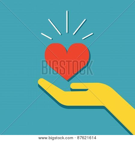 Hand Holding Heart Icon