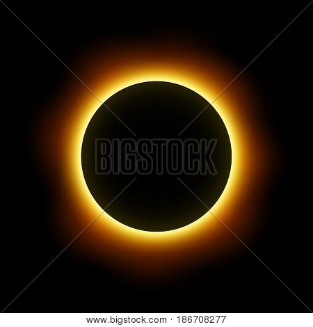 Total eclipse of the sun . Vector .