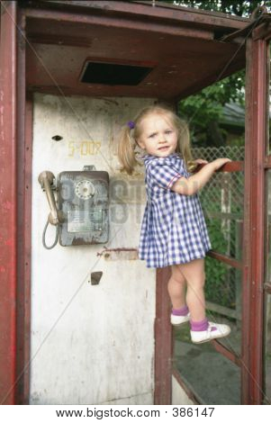 Pretty Girl In The Phone Booth