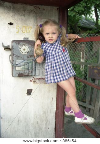 Pretty Girl In The Phone Booth