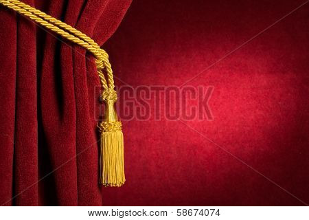 Red Theatre Curtain