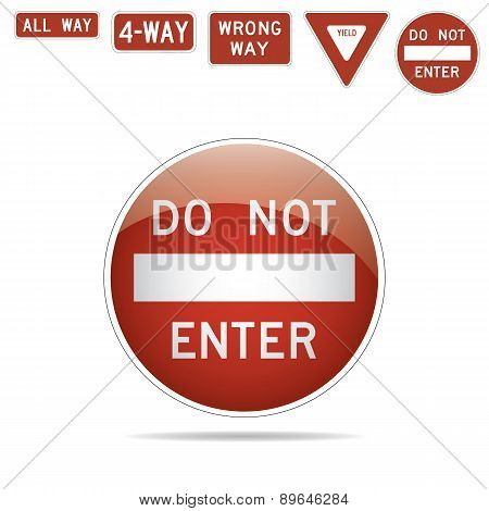 do not enter traffic signs