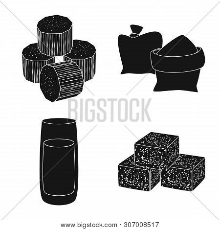 Isolated Object Of Sucrose And Technology Sign. Set Of Sucrose And Cane Stock Symbol For Web.