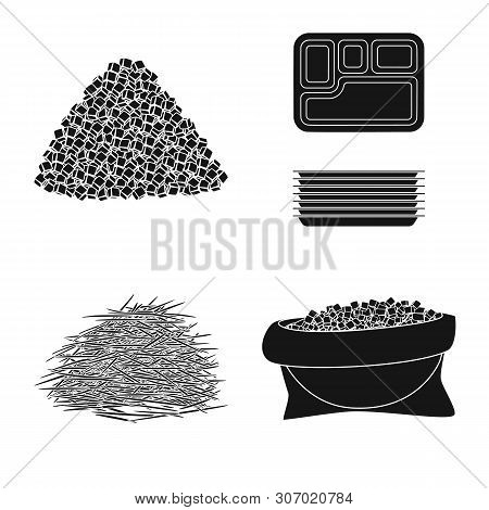 Isolated Object Of Sucrose And Technology Logo. Set Of Sucrose And Cane Vector Icon For Stock.