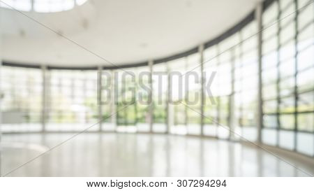 Office Building Or University Lobby Hall Blur Background With Blurry School Hallway Corridor Interio