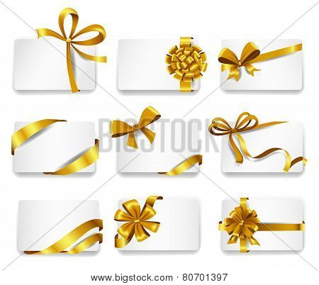 Beautiful cards with gold bows.