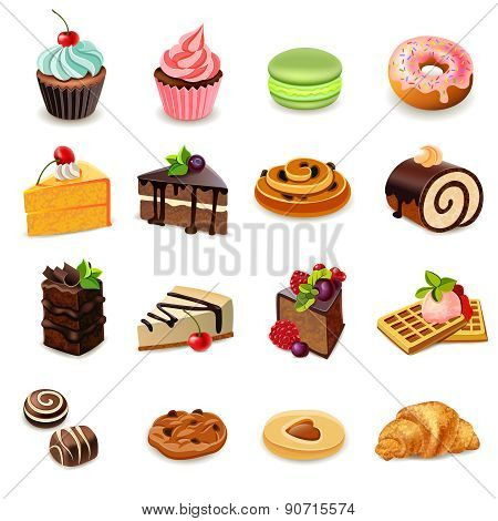 Cakes Icons Set