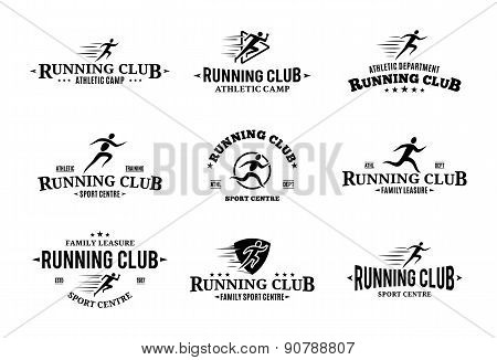 Running Club Labels, Icons and Design Elements