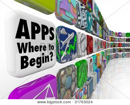 Le parole Apps - dove iniziare chiedendo se hai bisogno di aiuto per scegliere la migliore app programmi o software t