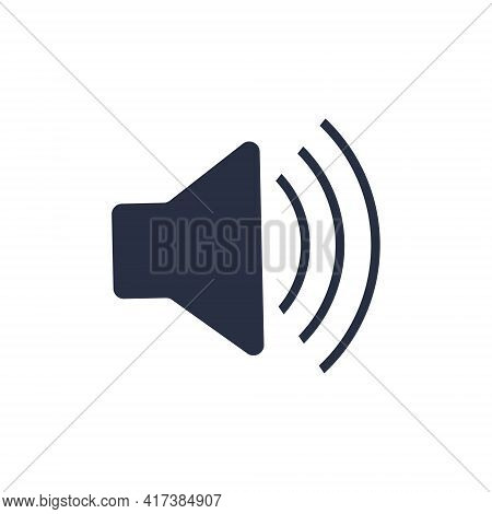 Volume Icon Black Vector Illustration. Sound Icon, Volume Symbol, Speaker Sign, Audio Control Icon S