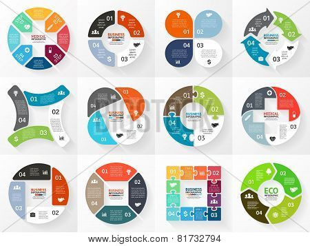 Vector circle arrows infographic, diagram, graph.