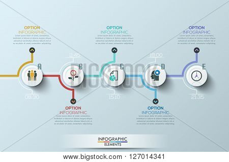 Modern clean business circle origami style timeline banner. Vector. can be used for workflow layout, diagram, number options, step up options, web design, infographics, timeline.