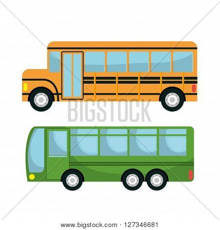 bus icon set design, vector illustration eps10 graphic