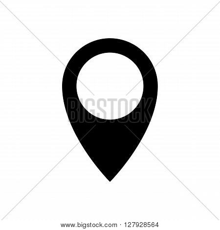 pin drop icon. pin point icon. geolocation sign or symbol. location icon. map pin drop. location map pointer. isolated on white background. vector illustration