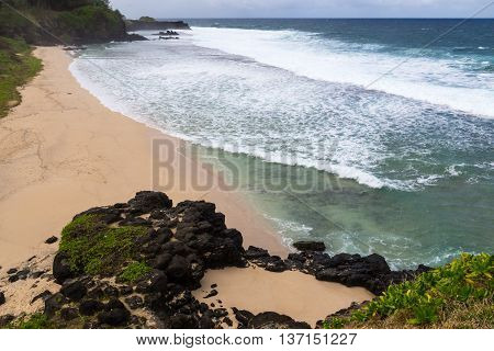 Gris Gris Beach coast of Mauritius panorama