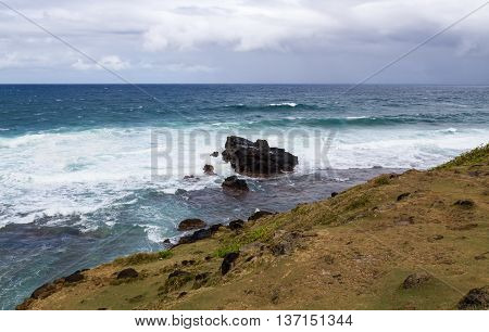 Gris Gris Beach coast of Mauritius panorama