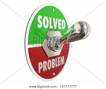 Problem Solution Solved Switch On Fix Repair 3d Illustration