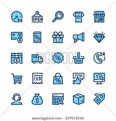 Ecommerce, Internet Commerce, Online Shopping Line Icons Set. Modern Graphic Design Concepts, Simple