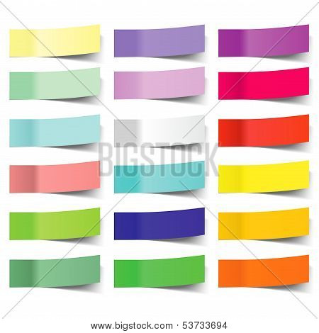 collection of colorful vector sticky notes