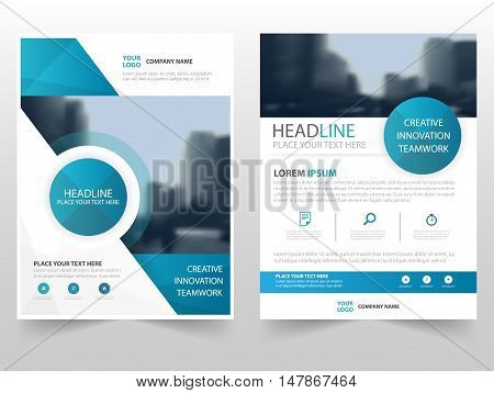 Blue circle technology business Brochure Leaflet Flyer annual report template design book cover layout design abstract business presentation template a4 size design