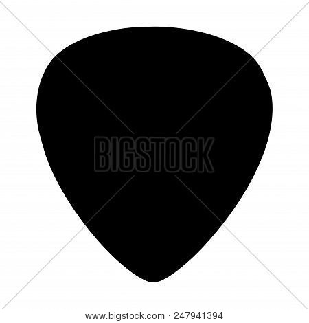 Guitar Pick Vector Icon Isolated On White Background.