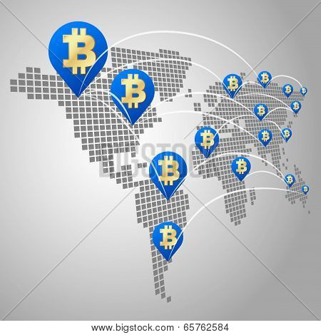 Bitcoin Global Business Concept