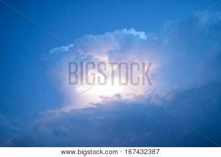 Lightnings In Storm Clouds. Peals Of A Thunder And The Sparkling Lightnings In Clouds