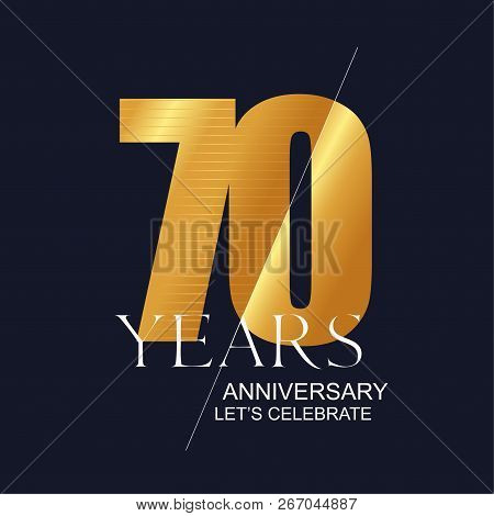 70 Years Anniversary Vector Icon, Symbol, Logo. Graphic Design Element For 70th Anniversary Birthday