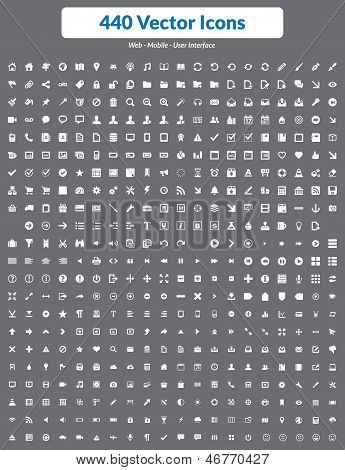 440 Vector Icons (white)