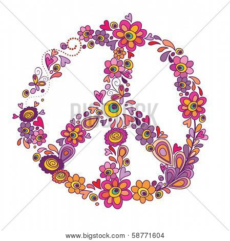 Peace flower symbol