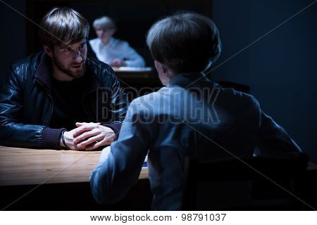 Interrogation In A Dark Room