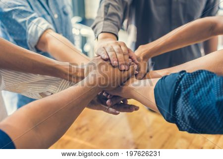 business people join hands together for teamwork together concept teamwork concept