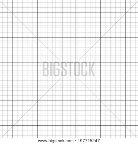 Vector illustration graph plotting grid paper seamless pattern texture. Square grid background. Seamless millimeter paper