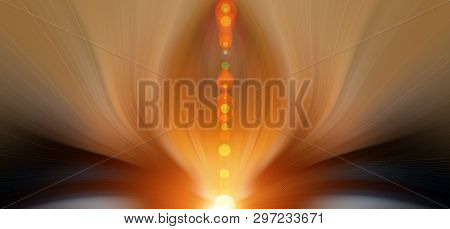 Abstract Energy Flower. Background For Text: Yoga, Aura, Light, Glow, Magic, Hypnosis, Meditation, D