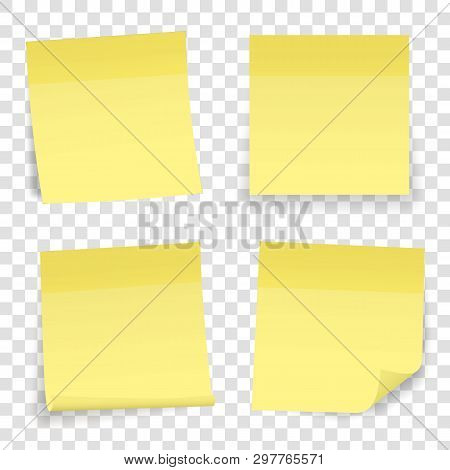 Creative Vector Illustration Of Post Note Papers Sticker Pin Isolated On Transparent Background. Tra