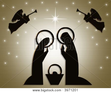 Christmas Nativity Scene abstract