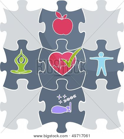 Healthy lifestyle puzzle