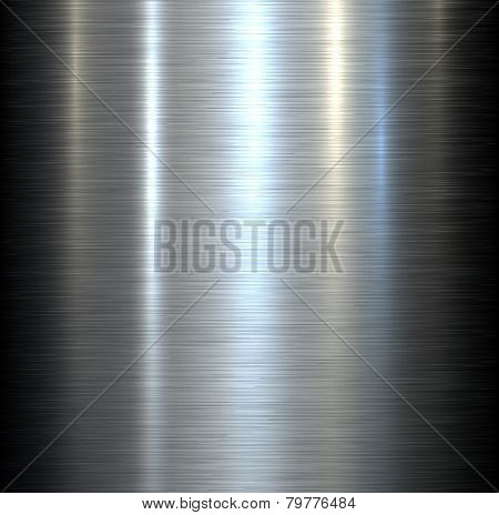 Steel metal background brushed metallic texture with reflections. 