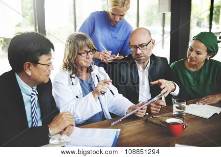 Doctor Meeting Teamwork Diagnosis Healthcare Concept