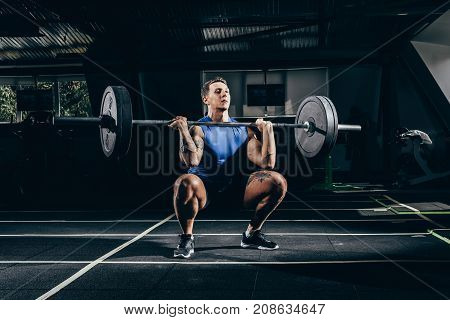 Sportsman Lifting Barbell