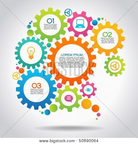 Vektor Illustration av infographic formgivningsmall med redskap och ikoner. Filen sparas i AI10 EPS-ve