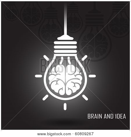 Creative Brain Idea Concept On Dark Background