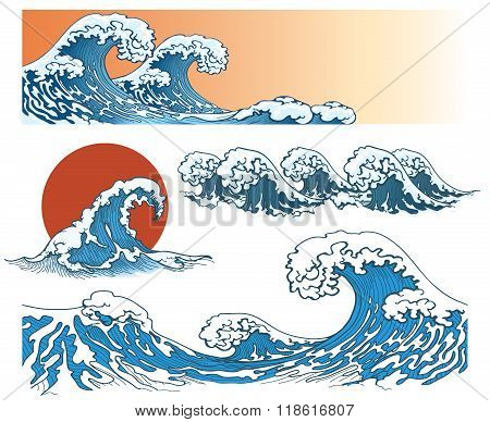 Waves in japanese style