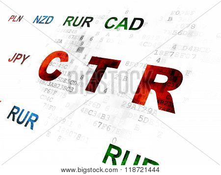 Business concept: CTR on Digital background