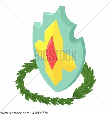 Crusader Shield Icon. Isometric Illustration Of Crusader Shield Vector Icon For Web