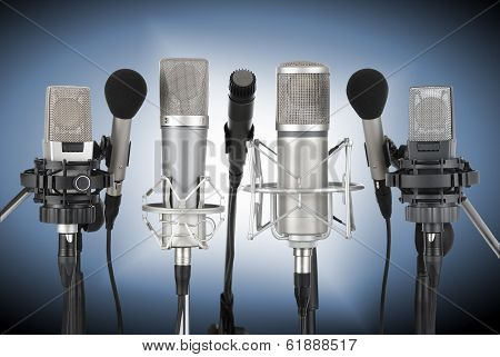 Set Of Professional Microphones