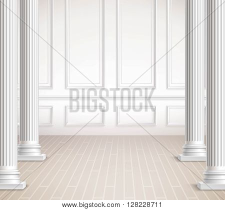 Classic Interior Design. Interior Vector Design. Classic Interior Realistic Illustration. Classic Interior Background. Classic Interior Room. Classic Interior Style.