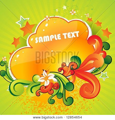 Vector spring illustration for summer design.